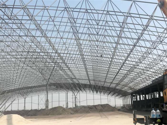 黄骅钢厂料仓网架工程